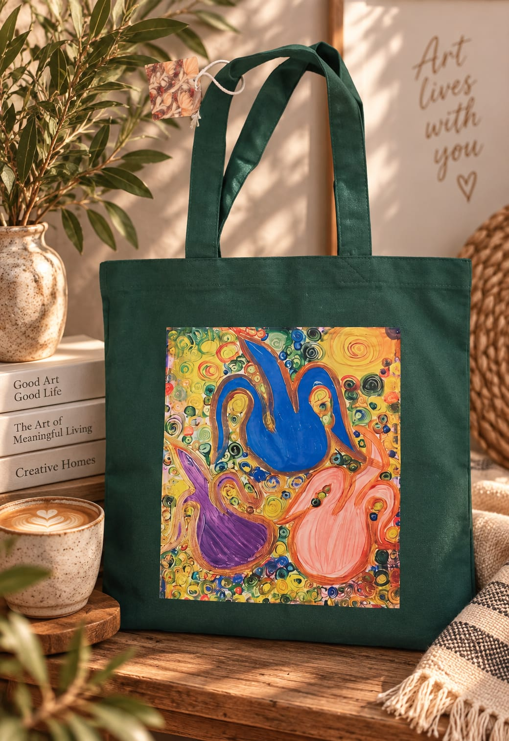 Sacoșa MID TOTE BAG personalizabilă cu picturi The Inner Alhambra
