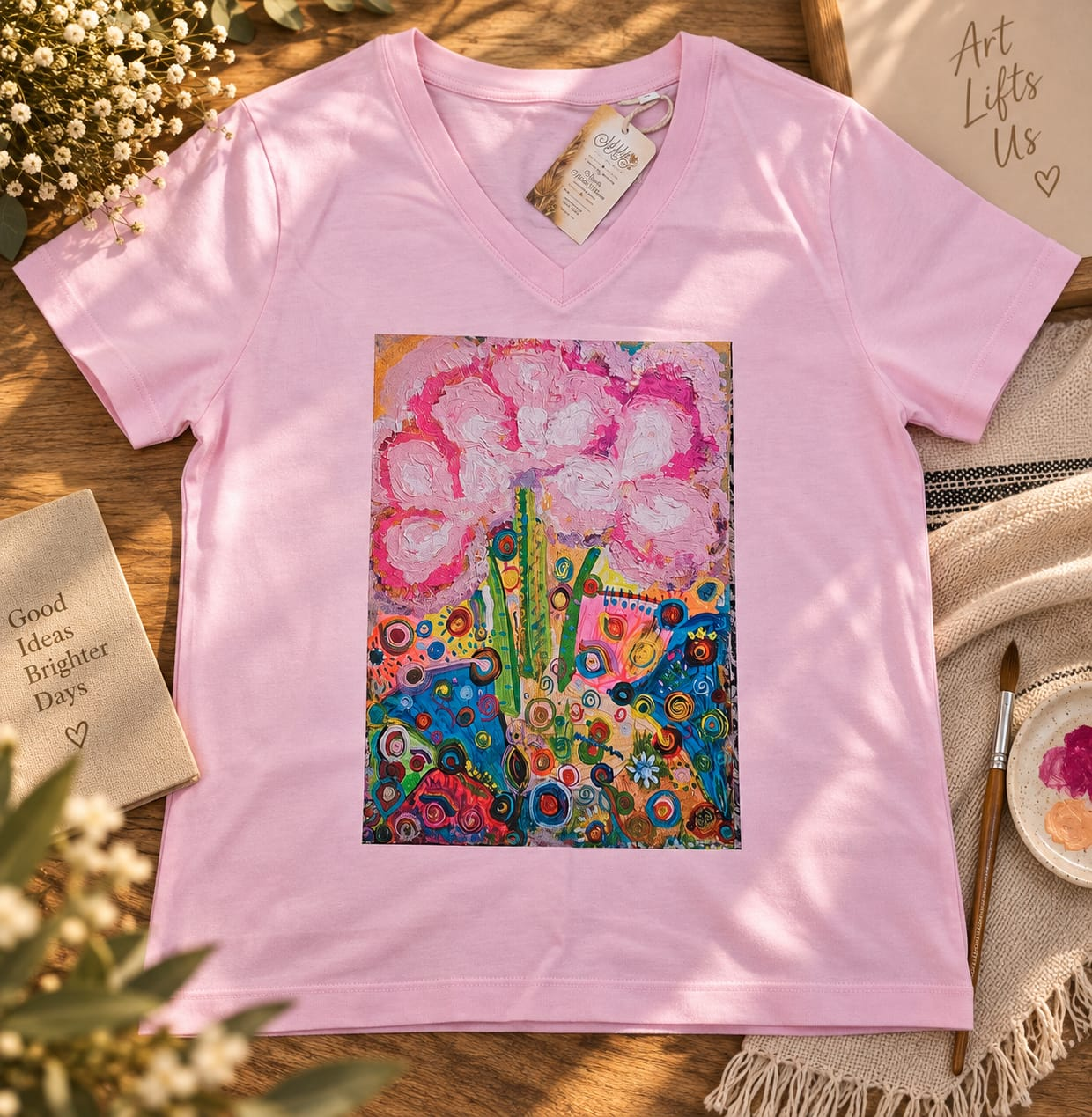 Bluza STELLA ISLA cu decolteu în V personalizabilă cu picturi The Inner Alhambra
